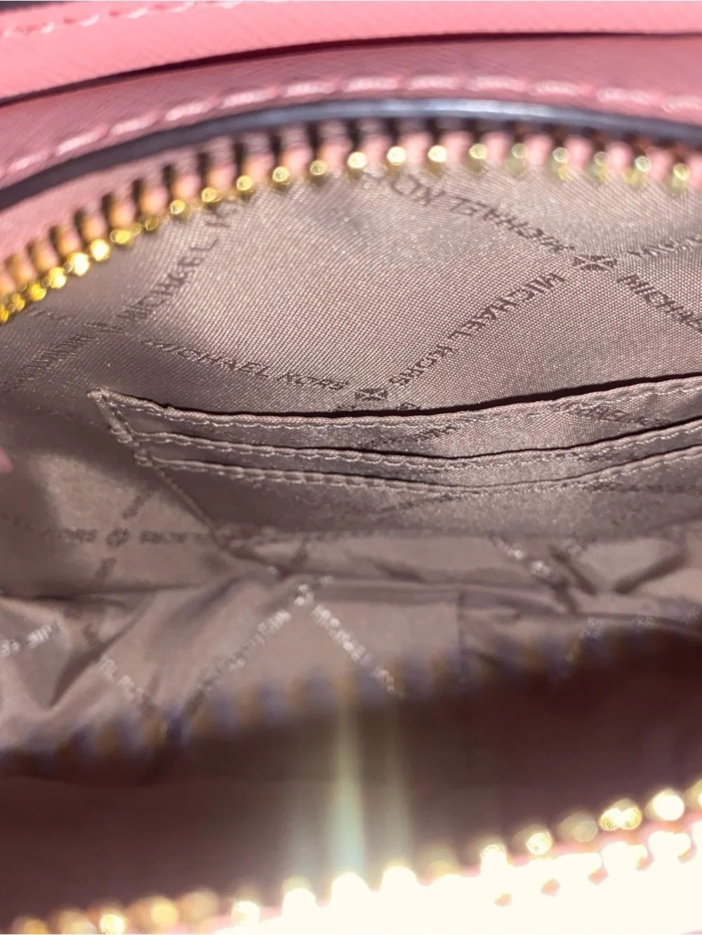 Michael Kors Pink Saffiano Crossbody Oval Bag